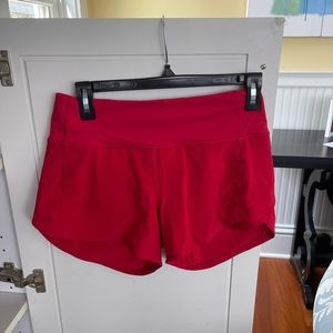 Lululemon cherry red shorts